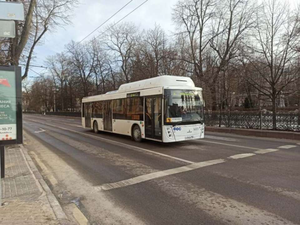 Новые большие автобусы запустили 1 января на маршрут № 3 в Воронеже