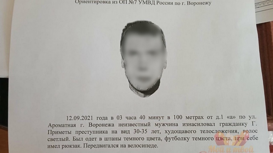 Воронежская полиция разоблачила ориентировку на насильника как фейк