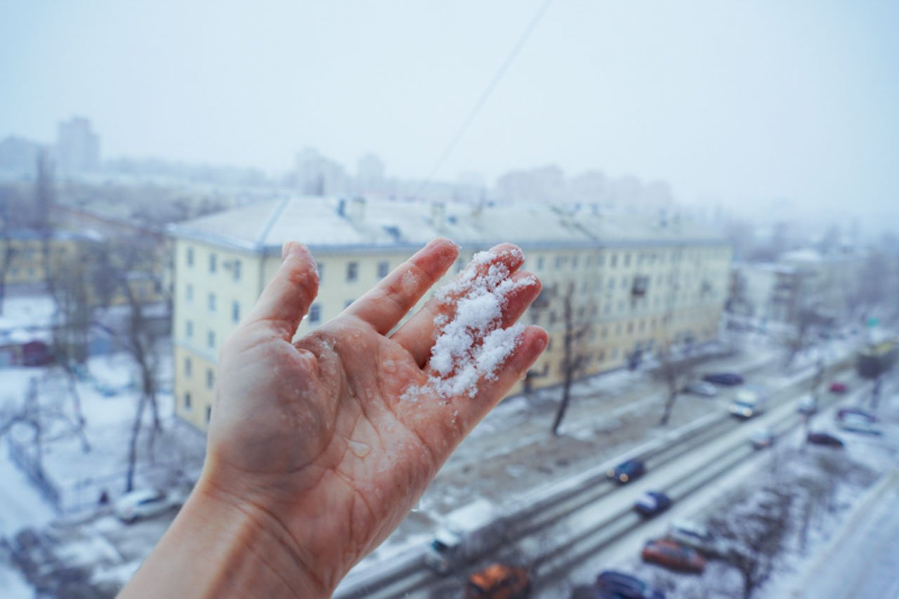 Снегопад накануне Дня Победы накрыл Воронежскую область