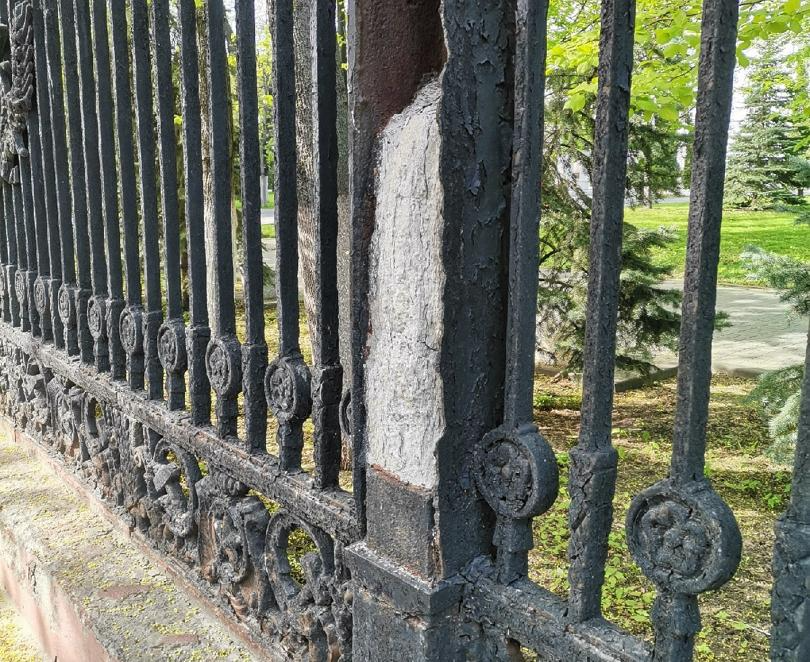 В Воронеже вандалы начали разбирать чугунную ограду Первомайского сада