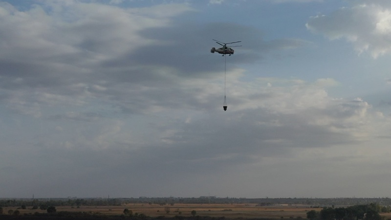 На пожарное дежурство в Воронежскую область направлен вертолет МЧС