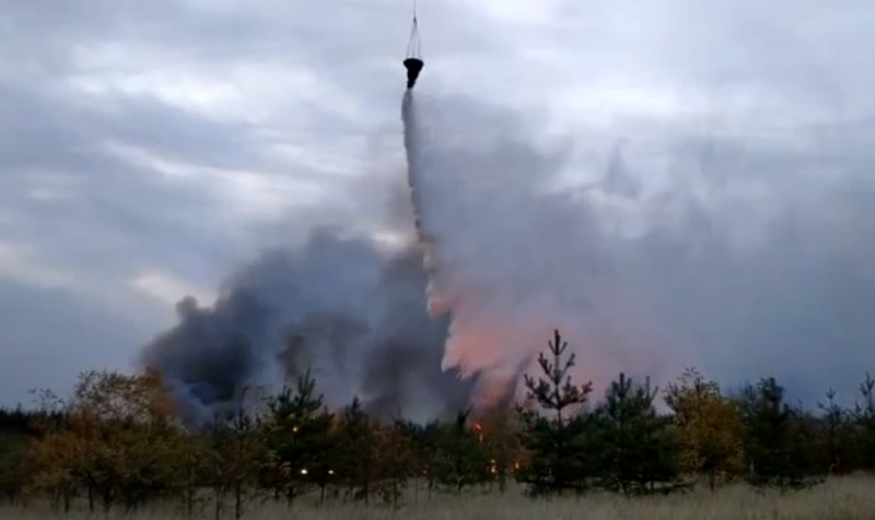 В Воронежской и Ростовской областях авиация МЧС сбросила 137 тонн воды на горящие леса 