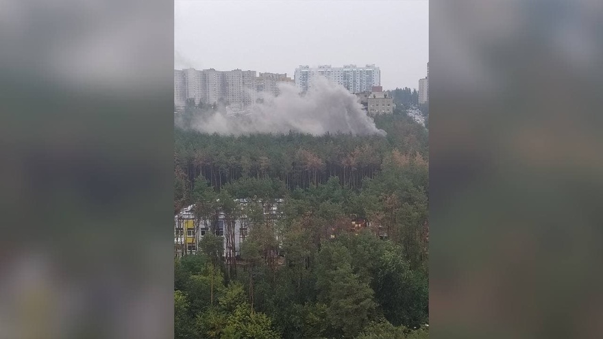 В Воронеже рядом с жилыми домами горел лес