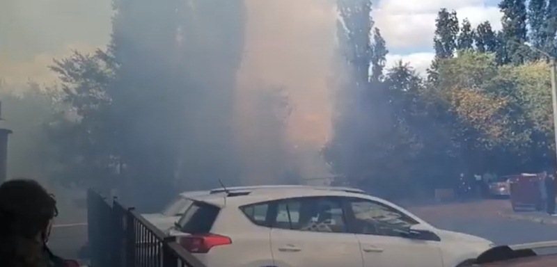 В Воронеже потушили пожар рядом с гребной базой