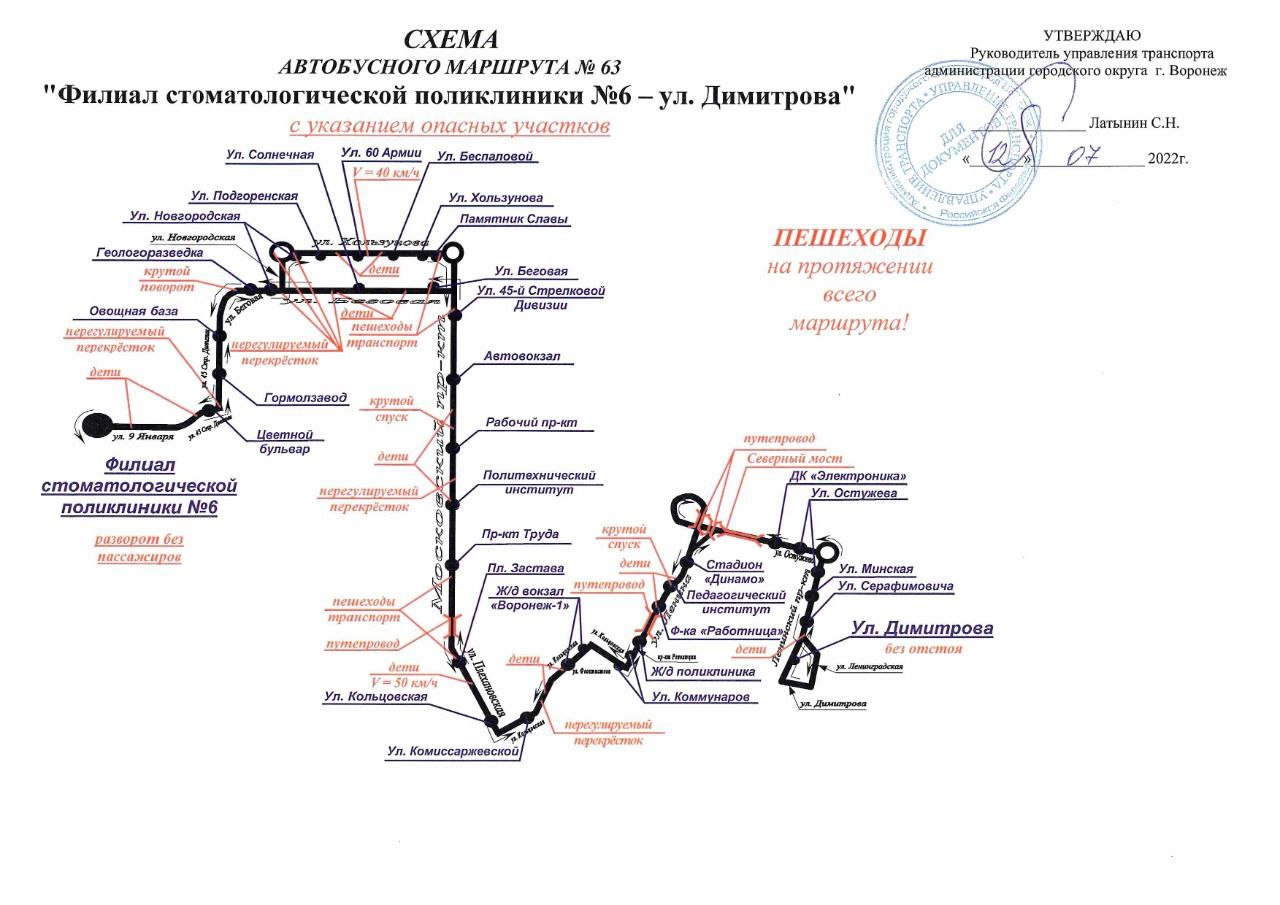 Схемы маршрутов воронеж