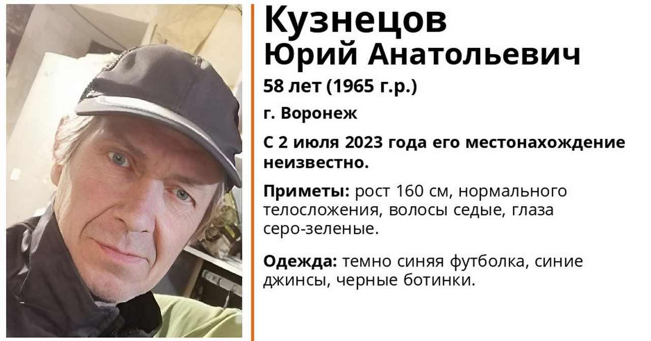 58 летний мужчина. Разыскивается ориентировка. Маньяки в Воронеже 2024 год.