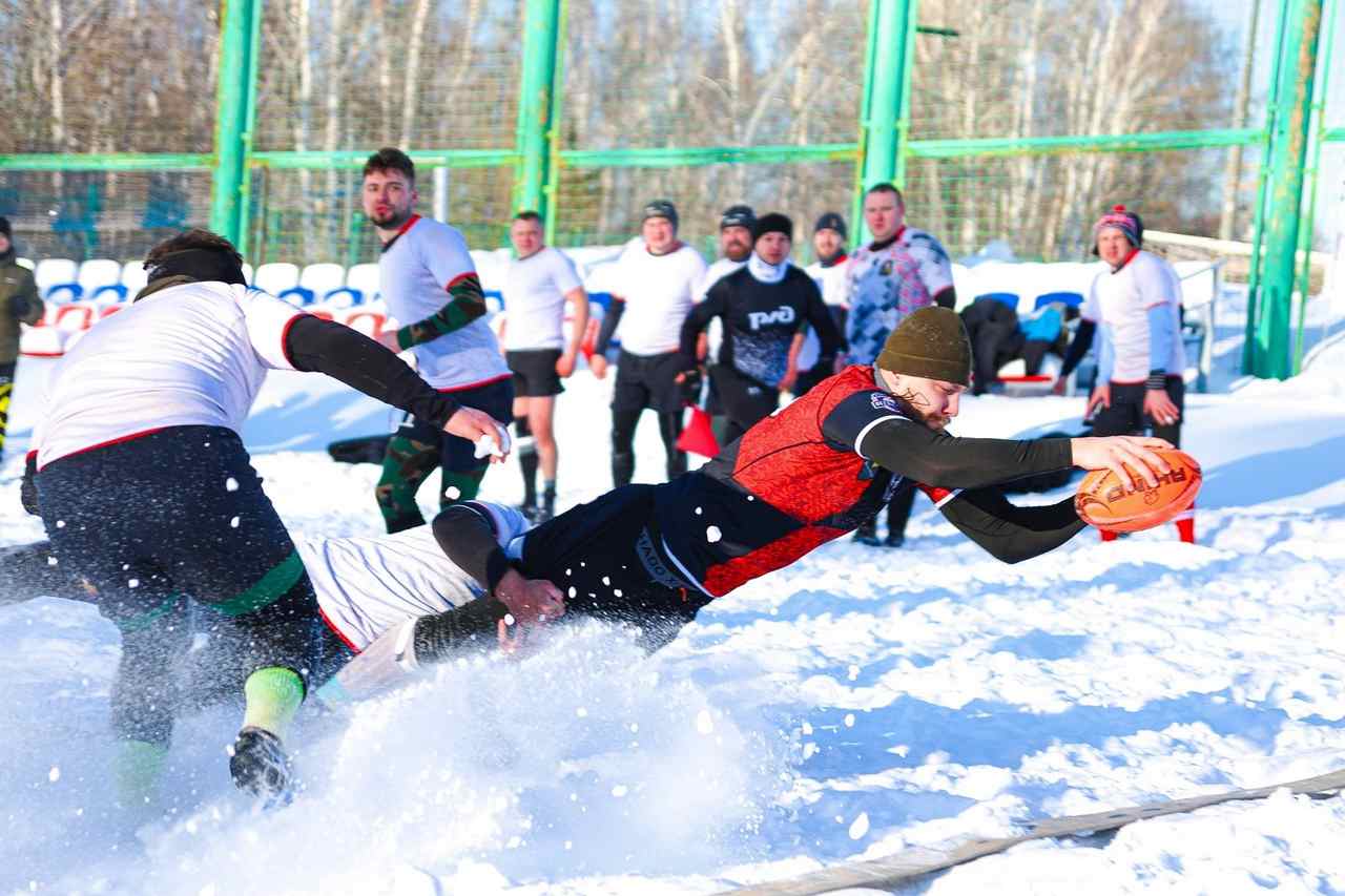Бронзу чемпионата ЦФО на снегу завоевали воронежские регбисты