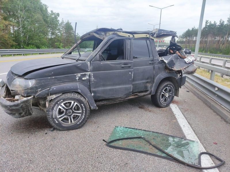 Под Воронежем пассажирка пострадала в опрокинувшемся на М-4 внедорожнике