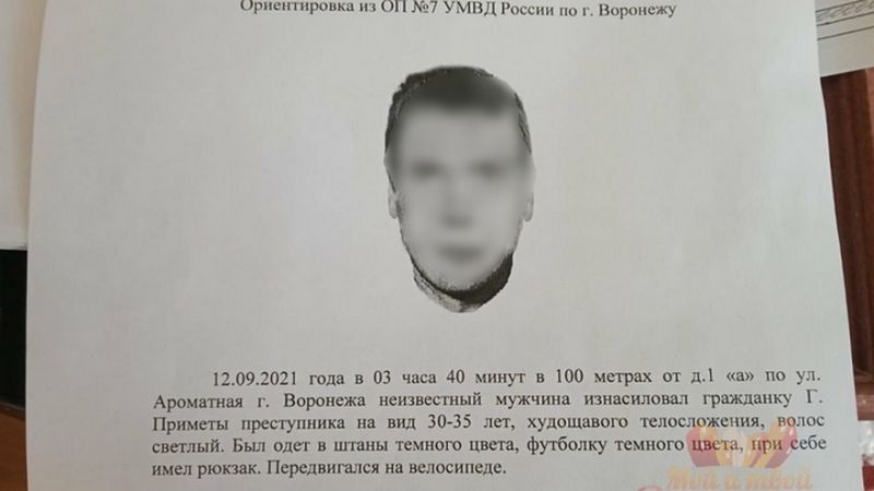 Воронежская полиция разоблачила ориентировку на насильника как фейк