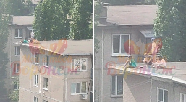 В Воронежском микрорайоне подростки развлекаются, гуляя по крышам