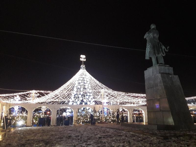 Новогоднюю ёлку и украшения с площади Ленина в Воронеже уберут после 19 января