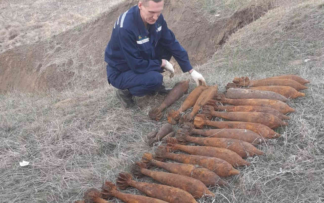 Под Воронежем взорвали 18 снарядов и мин