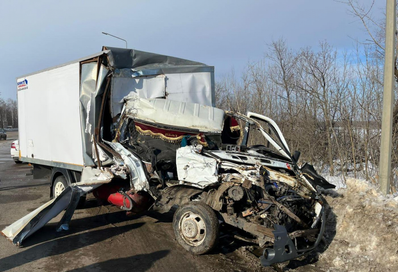 Водитель пострадал во врезавшейся в грузовик «Газели» на воронежской трассе