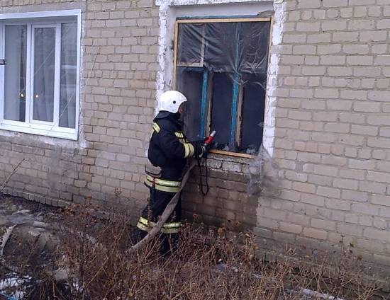В Воронеже горел одноэтажный дом рядом с зоопарком