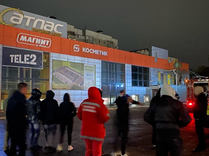С места взрыва в ТЦ в Воронежской области появилось видео