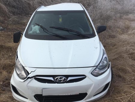 Женщина за рулём автомобиля опрокинулась в кювет в Воронежской области