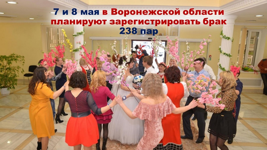На Красную горку в Воронежской области поженятся 238 пар