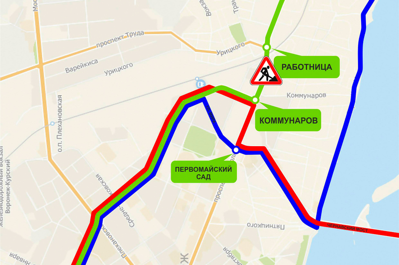 Воронежцы могут выбрать оптимальные маршруты трех автобусов на время ремонта виадука