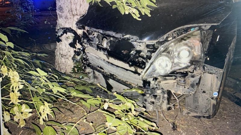 В Воронеже 2 человека пострадали после того, как иномарка врезалась в дерево