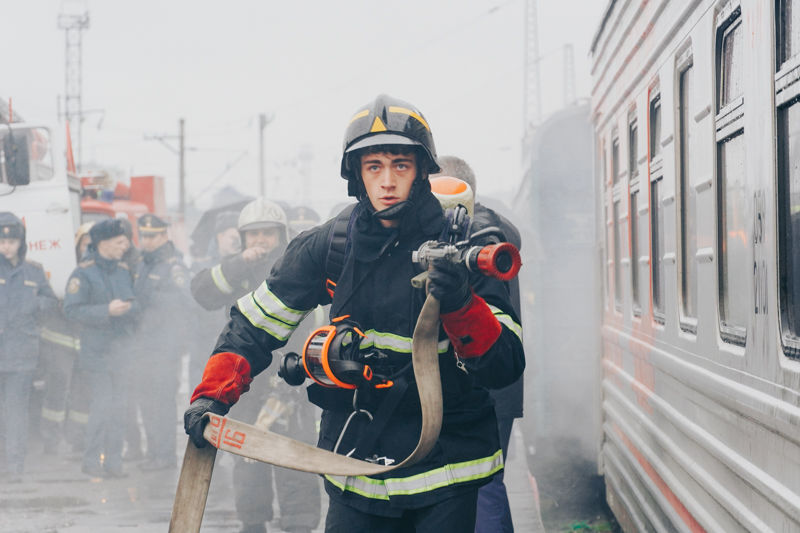 Пожарные «потушили» поезд на железнодорожном вокзале «Воронеж-1»