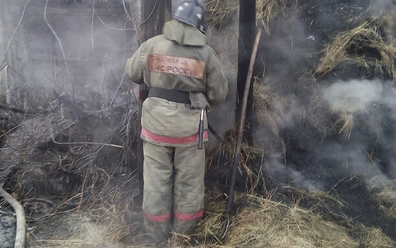 15 тюков сена сгорели при пожаре в Воронежской области