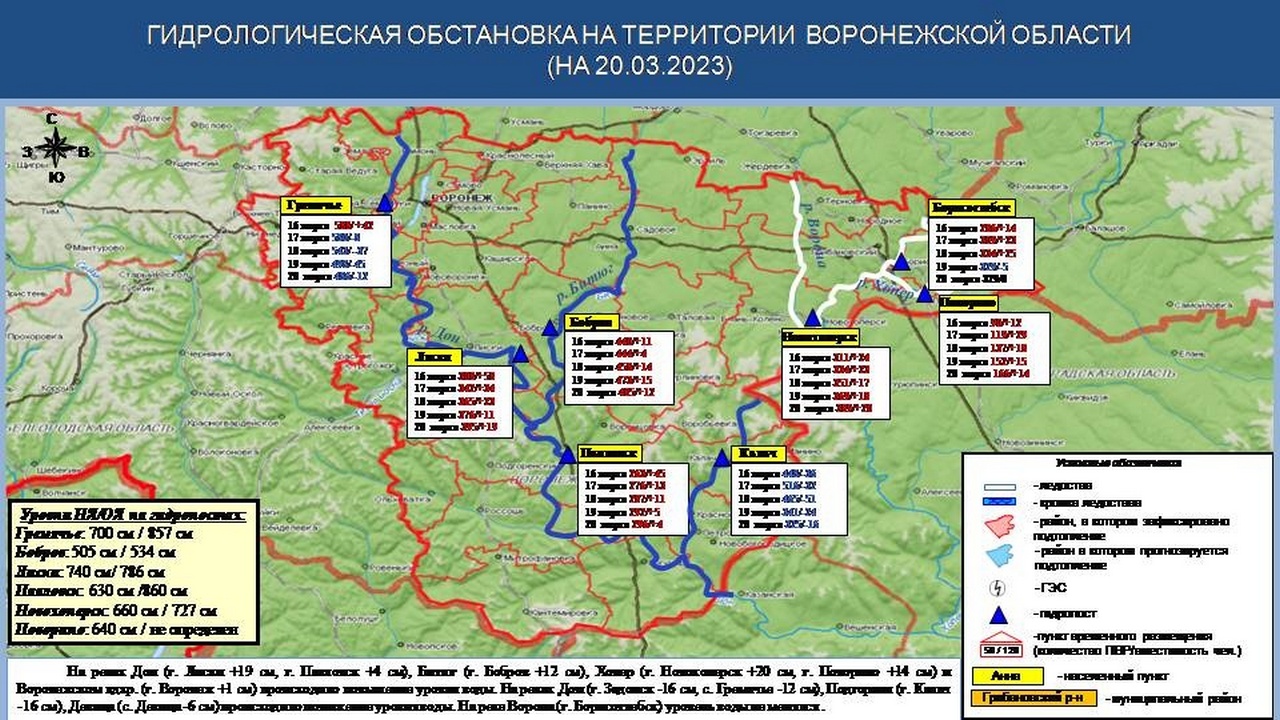 Число затопленных мостов из-за паводка сократилось в Воронежской области