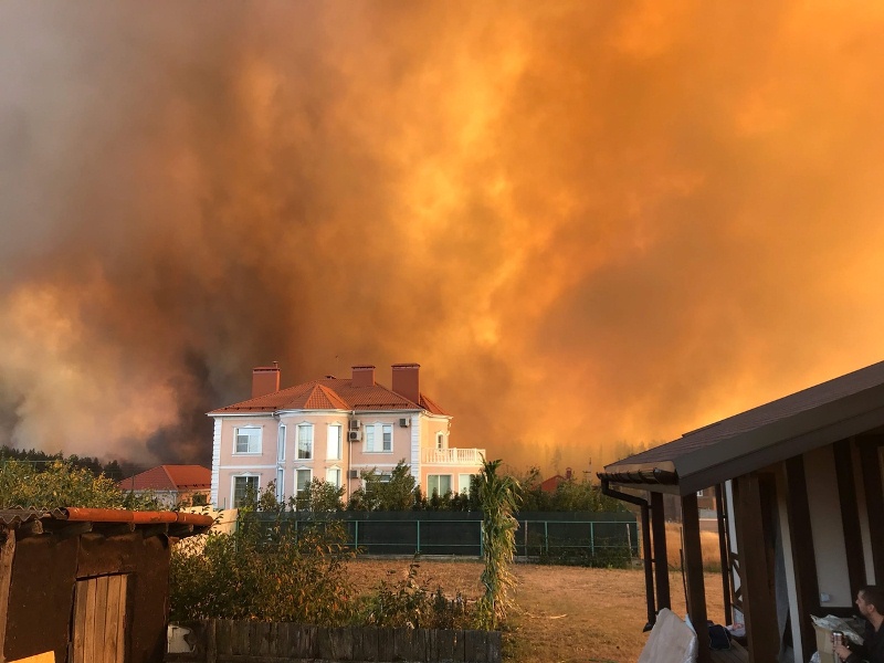 В воронежском селе Новоподклетное потушили пожар