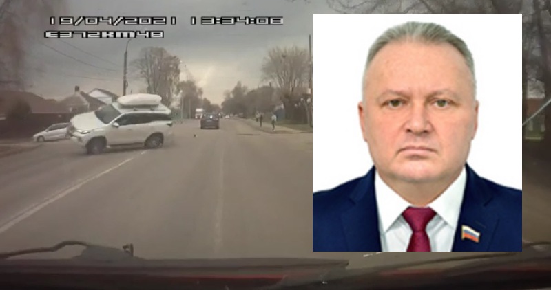 Видео момента ДТП с перевернувшейся иномаркой воронежского депутата появилось в Сети
