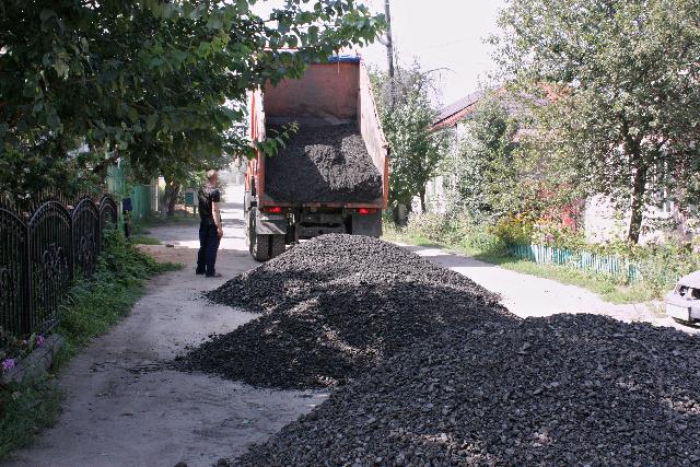 В Ленинском районе Воронежа ремонтируют дороги в частном секторе