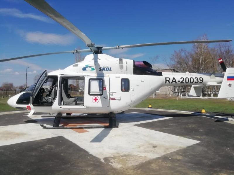 Санитарный вертолёт спешит на помощь жителям Воронежской области