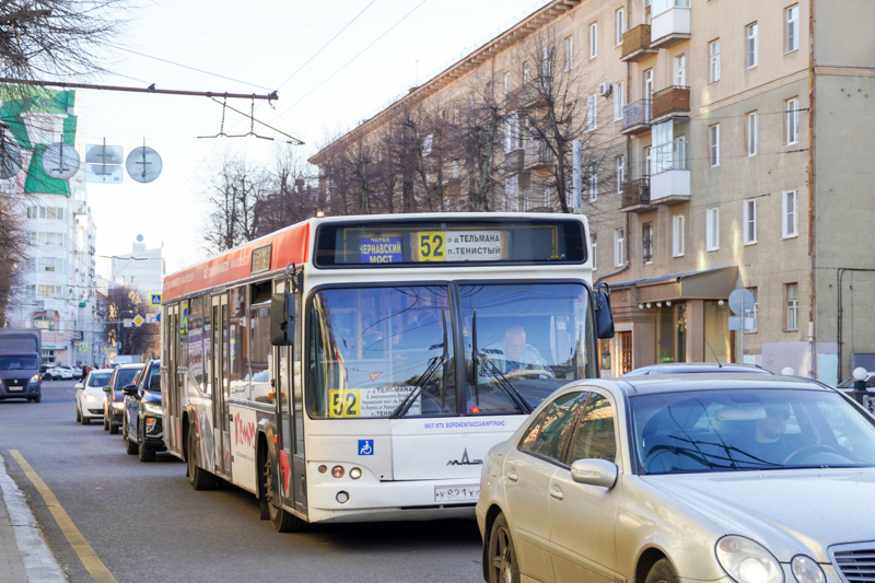 В Воронеже меняется направление 6 маршрутных автобусов