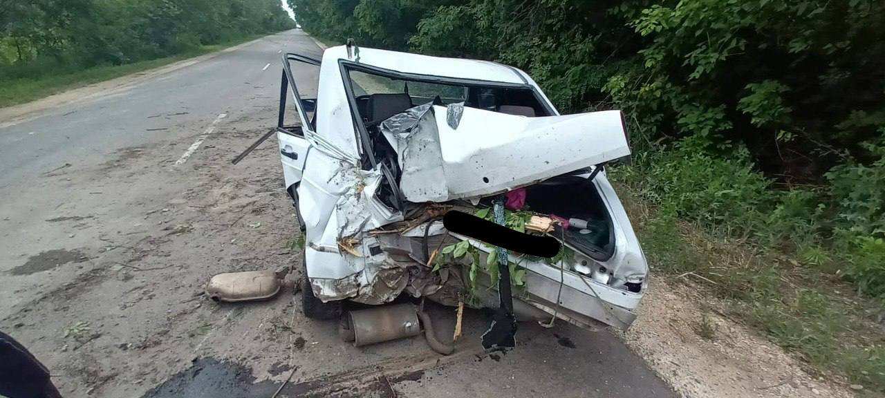 23-летняя автомобилистка на Mercedes-Benz 190 разбилась о дерево в Воронежской области