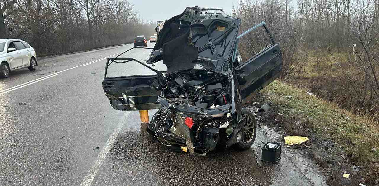 Выпавшего на дорогу после столкновения с КамАЗом под Воронежем водителя ВАЗа переехала легковушка
