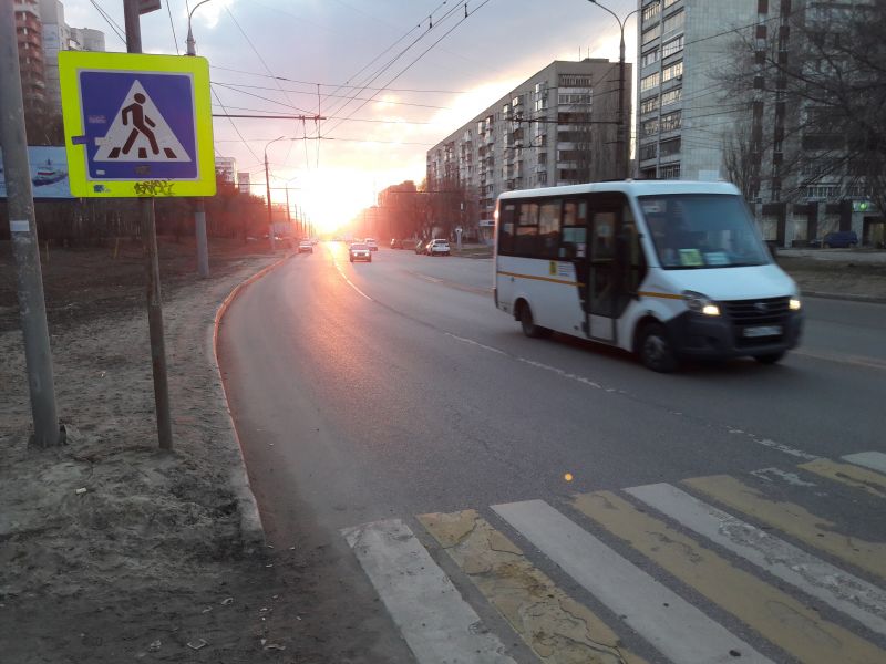 Маршрутка сбила на пешеходном переходе 41-летнего жителя Воронежской области