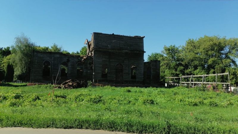Под Воронежем в селе Горенские Выселки рухнул купол храма постройки середины XIX века