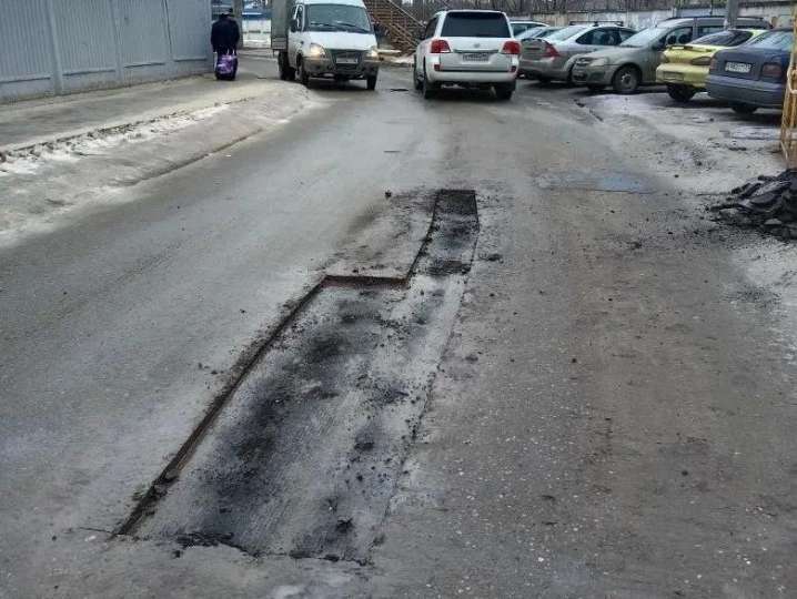 Продолжается ремонт дорог в Левобережном районе Воронежа