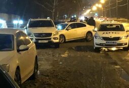 В Воронеже на набережной столкнулись 5 легковушек