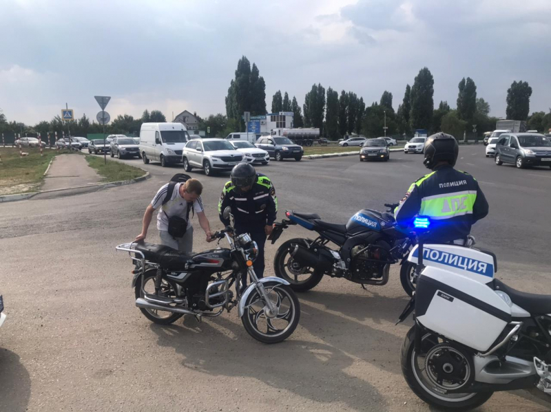 Воронежские мотоциклисты 554 раза нарушили ПДД 