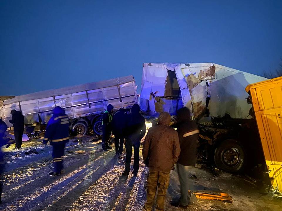 В столкновении двух грузовиков в Воронежской области погибли оба водителя