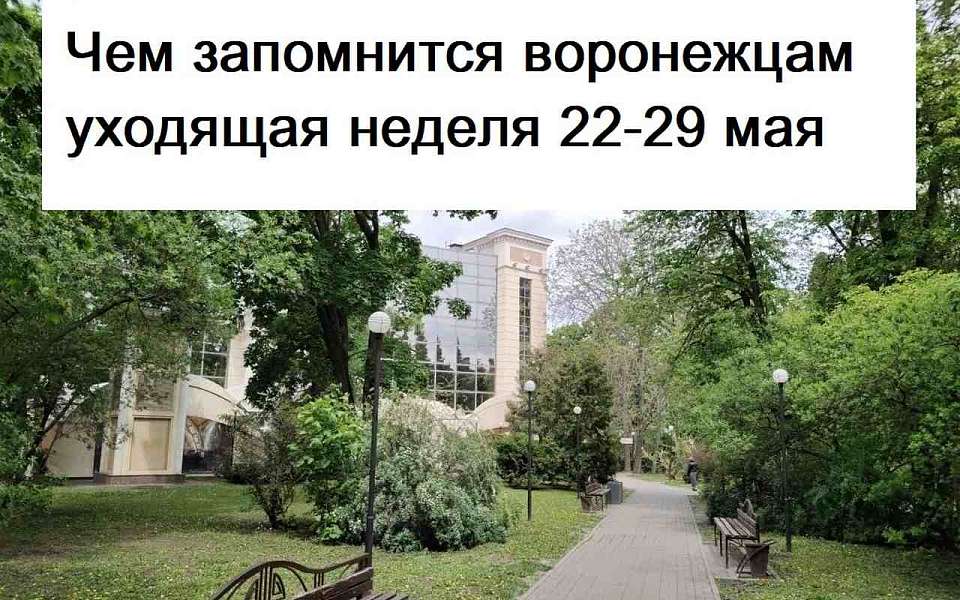 Чем запомнилась в Воронеже неделя с 22 по 29 мая