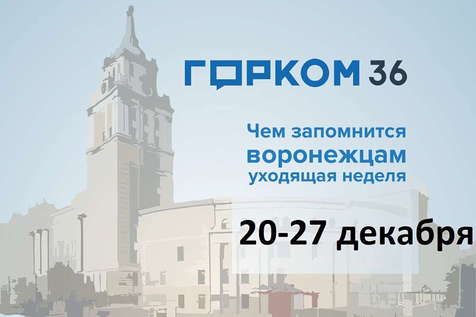 Чем запомнилась неделя в Воронеже с 20 по 27 декабря 