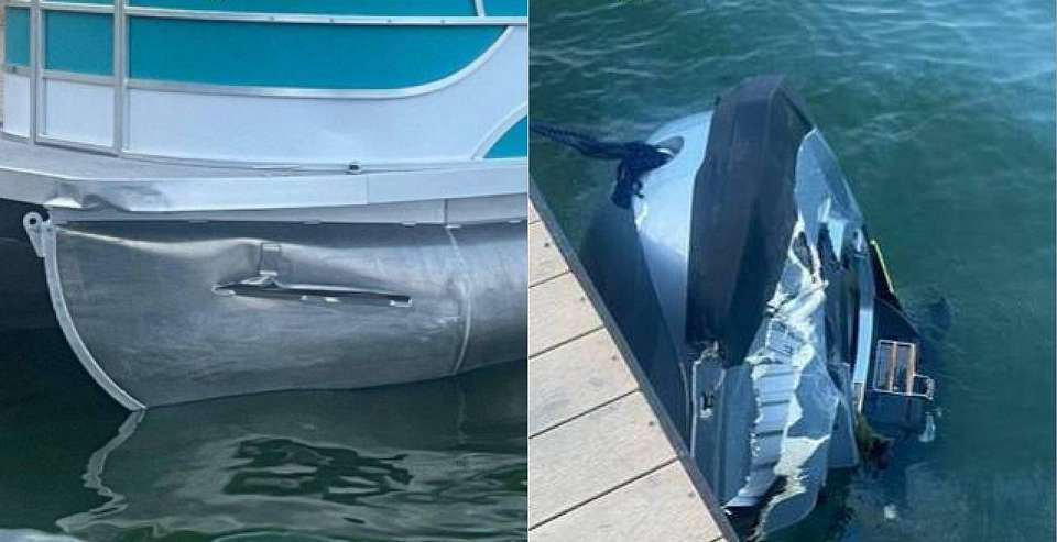 Гидроцикл столкнулся с речным трамваем у Петровской набережной в Воронеже