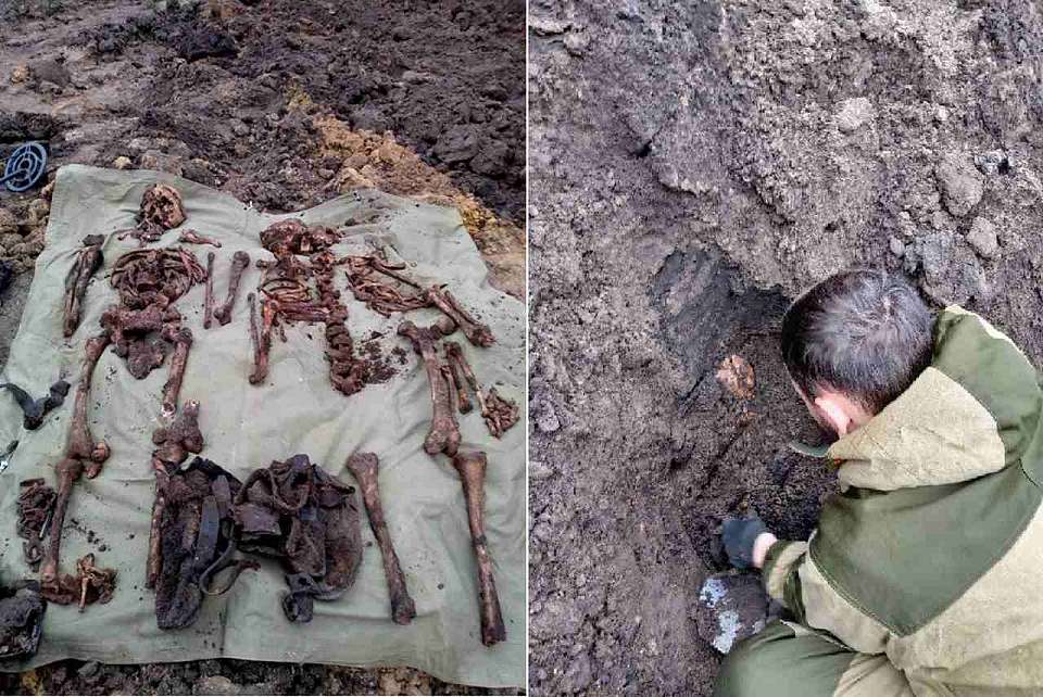 При строительстве дороги на Шишкова в Воронеже обнаружили останки двух красноармейцев