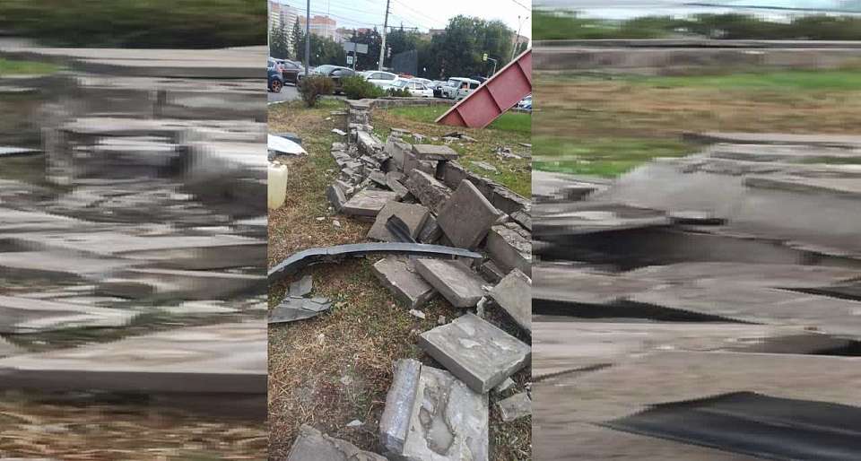 Ущерб после ДТП у пирамиды возле памятника Славы оценят в Воронеже