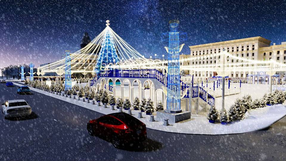 Мэр Воронежа представил концепцию новогоднего оформления площади Ленина