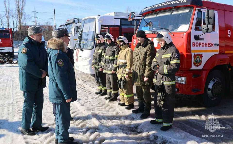 Пожарно-спасательный гарнизон Воронежа успешно прошёл проверку готовности к ЧП