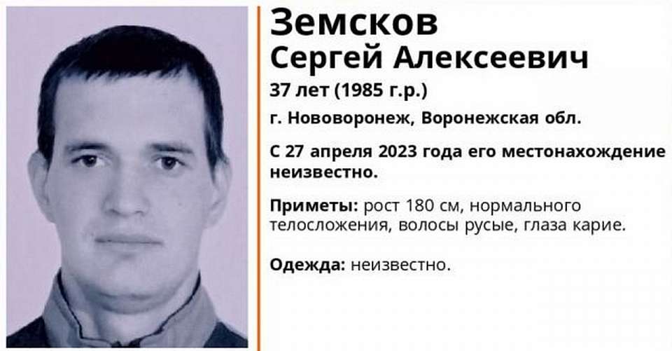 Пропавшего более месяца назад мужчину ищут в Воронежской области