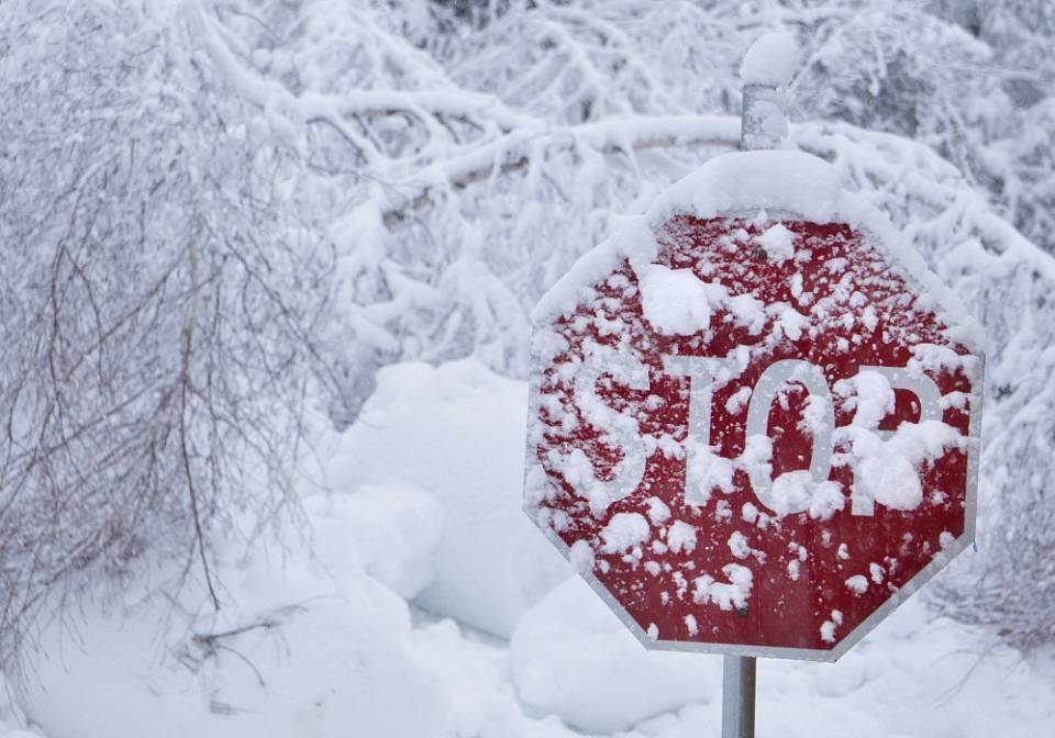 О сильном снеге с порывами ветра  в ночь на понедельник МЧС предупредило воронежцев