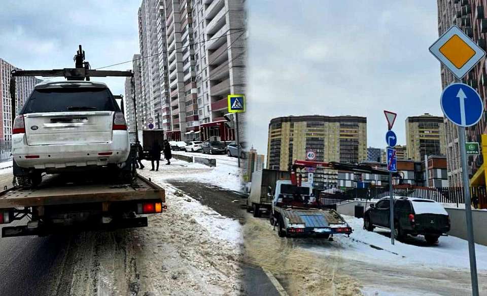 Эвакуировать автомобили начали на новой улице Крынина в Воронеже