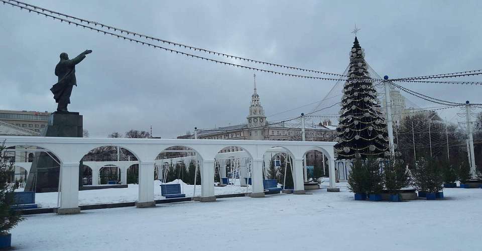 В Воронеже начали искать подрядчика для оформления площади Ленина к новогодним праздникам